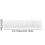 Extendable Air Conditioner Wind Deflector, Adjustable 22-37 Inch AC Vent Cover, Anti-Direct Blow V1366-AZ2-W-16682