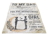 Dad Blanket Father's Day Theme Dual Sides Personalized Wide Application Sofa Throw Blanket for V1294-YM0718-3117220136313