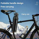 Black insulated water sports bottle 1000ml, 316 stainless steel one-click water V1102-754-92908