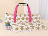 Mahjong Game Set, 166 Blue Tiles , 4 All-in-One Color Rack/Pushers & Drawstring Bag, Complete V1107-133-79164