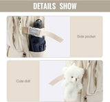 Waterproof for girls - Girl's Backpack With Pin and Accessories - boys' - women's V1188-MS101-02362-1