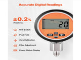 Digital Hydraulic Pressure Test Coupling Kit, 700 Bar Pressure Gauge Manometer Tester with 2 Gauges, V952-YYCSTJ2YLB9OXT9N0001V9