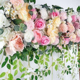 1M Artificial Flower Runner Arrangement Panel Wall Rose DIY Wedding Party Dcor V63-952131