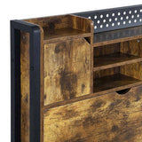 Levede Queen Bed Frame Storage Headboard Industrial BF1066-Q