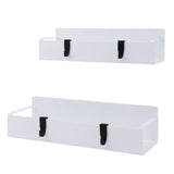 2PCS Magnetic Spice Rack for Refrigerator Strong Magnetic Shelf with 4 Removable Hooks for Holding V1294-YM0901-3118240180212