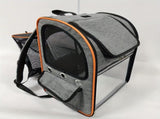 Foldable Expandable Pet Carrier Backpack for Cats and Small Dogs, Breathable Mesh Travel Carrier for V1341-ZY-QP8YH24W