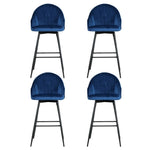 Artiss 4x Bar Stools Velvet Swivel Metal Legs Blue BA-K-9969-BLX4