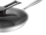Stainless Steel Wok Pan Double Sided Honeycomb 3 Layer Prevent Sticking Easy Cleaning Wok for V1294-YM0717-3118220189617
