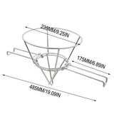 Sturdy Oil Filter Stand, 304 Stainless Steel Fryer Oil Strainer, Foldable Arms for Deep Fryers, V1192-AZ-W-24368
