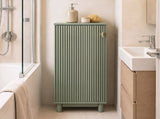 Levede Bathroom Cabinet Freestanding Storage Cupboard Slim 3 Tier Shelves Green BATH1031-GN-AU
