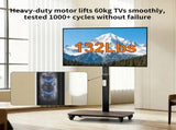37-75 Inch Electric Height Adjustable Rolling TV Stand - Motorized Floor Mount with Remote Control, V767-U-Z1876-AU