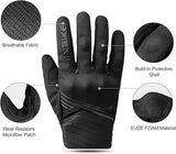 Breathable Mesh Motorcycle Gloves Touchscreen with TPR Palm Pad Hard Knuckle-Black-XLarge V1164-325735