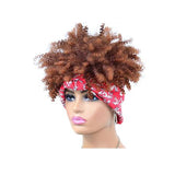 Gradient Curly Headscarf Wig For Small Heads PRL-7012739550DBT