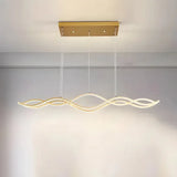 BAMDECOR A2569 1.5m Antizer Nordic Minimalist Wave Long Pendant Light V255-BAM-A2569-GOLD