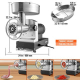VEVOR Electric Meat Grinder, 9.5 Kg/Min Capacity, Countertop Industrial Meat Mincer w/ Blade, V952-SYTMDDJRJSYSXLUBKV3