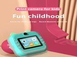 Pink cat Kids Instant Print Camera Zero Ink Digital Video Recorder with 32GB Card and 3 Paper Rolls V888-ELOSUNG40393