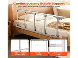 Foldable Bed Rail for Elderly, 122 cm Assist Rail with Fixing Strap, Adjustable Height Pipe V952-BCBSBCBSKZD1BAXNX001V0