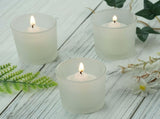 40 Pack Frosted White Glass Votive Candle Holders for Candle Making Kit Tealight Candles Cup Home V382-FHX40