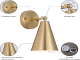 Modern Gold Battery Operated Wall Sconces Set of 2, Remote Dimming, Dual Color, Adjustable V1263-JX-5787