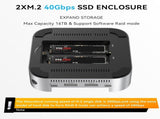 ACASIS M001PRO 14-in-1 Mac Mini Docking Station USB4 40Gbps Dock Dual 4K60Hz DP NVMe SSD 2, USB-A V28-ELEACAM001PRO