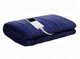 Giselle Electric Throw Rug Double Size 200x180cm Coral Fleece Heated Blanket Navy Blue EB-C-THROW-RUG-200-NVB