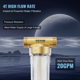 Spin Down Filter, 40 Micron Whole House Sediment Filter for Well Water, 3/4" G-F 1" G-M, 4 T/H V952-SDCXQZSGLQZC3BJ3TV0