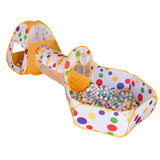 Orange 3-in-1 Kids Play Tent Set - Foldable Indoor/Outdoor Tunnel and Ball Pit with Fence V888-ELOSUNG15040