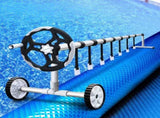 Aquabuddy Pool Cover 500 Micron 10x4m Swimming Pool Solar Blanket 5.5m Roller Blue PC-100X40-L-BL-ROLLER-BU