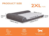 L-Shaped Dog Bed with Bolstered Cushion & Neck Care V767-P-XD388-2XL
