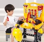 Toy Power Workbench, Kids Power Tool Bench Construction Set with Tools and Electric Drill V255-T101-N