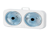 Tabletop Dual Fan USB Rechargeable Silent Air Circulation Fan with Brushless Motor Multi Speed V1294-YM0901-3113250059313