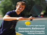 Black and Yellow Lightweight Fiberglass Pickleball Paddle Set - 2 High-Rebound Rackets with PU V888-ELOSUNG49448