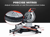BAUMR-AG 305mm Dual Bevel Sliding Compound Mitre Drop Saw and Adjustable Stand Combo V219-SAWMTRBM30DF17