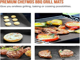 BBQ Grill Mat Set of 10, Grill Mats for Outdoor Grill,Non-stick Barbecue Grill & Mats for V1192-AZ-W-17348