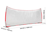Barricade Backstop Net, 20x10 ft Ball Sports Barrier Netting, Portable Practice Equipment with Carry V952-DQW2010YC000EHXS0V0
