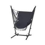 Gardeon Hammock Chair Outdoor Camping Hanging with Stand Grey HM-CHAIR-TASSEL-GREY-H