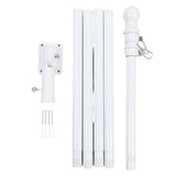 6FT Flag Kit Stainless Steel Weather Proof Anti Tangling Adjustable Wall Mounted Spinning Flag V1294-YM0901-3115250076113