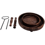 Rustic Wooden Wedding Cupcake Stand Tiered Dessert Display Dark Brown for Parties V1369-AZ3-W-20565