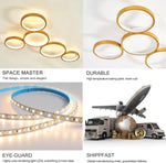 LED Golden Ceiling Light with Remote Control, 54W V178-36501