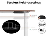 Artiss Standing Desk Motorised Electric Dual Motor 140CM Rustic Brown HASD-B-M10-WHDF-RBDB-140