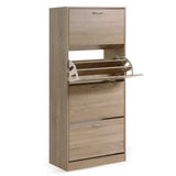 Artiss Shoe Rack Cabinet 60 Pairs 4 Doors - Wood FURNI-L-SHOE-4D3R-WD-AB