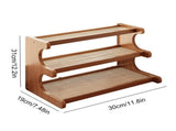 3-Tier Wooden Mug Rack for Coffee Station Countertop Cup Organizer and Display Shelf for Kitchen V1369-AZ3-W-11091