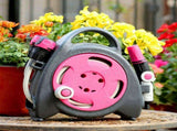 Retractable Garden Hose Reel 37.7Ft Portable Water Hose Reels for Outside with 3-in-1 Sprayer Nozzle V1294-YM0901-H49297P-EU