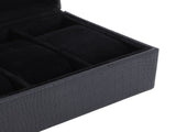 Watch Box Black 6 Slot Leather Watch Case with Pillows for Watches Storage Collections V1294-YM0901-3117250225011