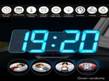 Upgraded 3D Wireless Remote Digital RGB LED Alarm Clock USB Powered Time/Temperature/Date Display V1294-YM0901-H26529W