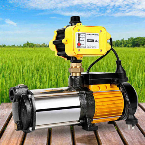 Giantz Garden Water Pump High Pressure 1300W-2500W 5-Stage Tank Irrigation Yellow PUMP-ST5-25-OG-YEL