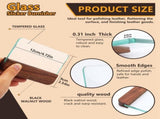 Leather Burnishing Tool with Black Walnut Handle, Glass Burnisher Block, 1 Count V1369-AZ3-W-11367