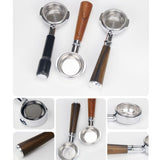 Bottomless Coffee Portafilter for Coffee Makers Stainless Steel Detachable Universal Black V1370-AZ4-20364