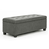 Storage Ottoman Stool 102cm Fabric DARK GREY V274-FT-GQ003-DGY