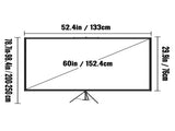 Tripod Projector Screen with Stand 60 inch 169 4K HD Projection Screen Stand Wrinkle-Free Height V952-TYPMDZCY60169TJZJV0